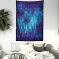 thumbnail image 3 of Abstract Tapestry, Digital Made Psychedelic and Abstract Cosmic Rain with Blurry Background Print, Wall Hanging for Bedroom Living Room Dorm Decor, 60W X 80L Inches, Blue Black, by Ambesonne, 3 of 5