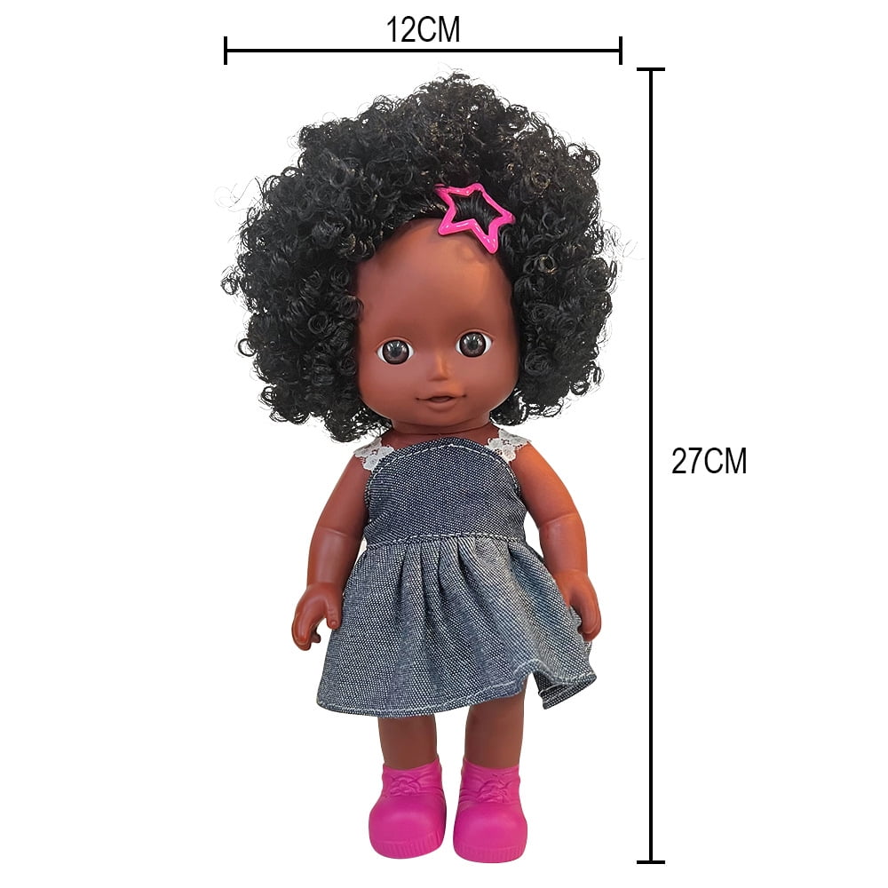 A-Waroom 2 Pcs Black Doll 10 inch African American Body Doll Toys for Girls
