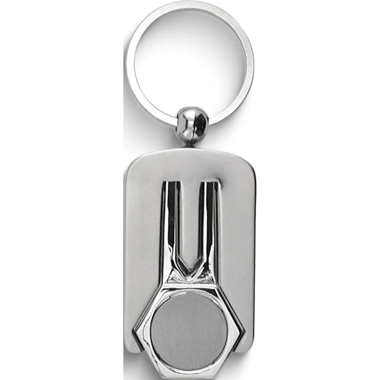 Nickel-plated Polished and Satin Golf Divot Repair Keychain Nickel-plated Polished and Satin Golf Divot Repair Keychain