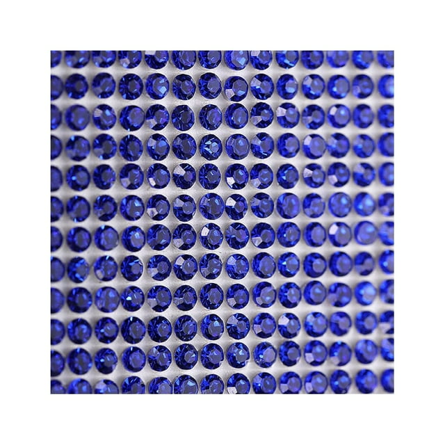 ziyahi Crystal Rhinestone Ribbon Clothing Accessories Sticker Convenient Using Present Decoration Sheet with Shine Appearance Exquisite dark blue 8double side tape