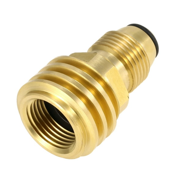 Propane Adapter Solid Brass Regulator Valve Safety POL Convert to QCC1Type1