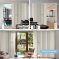 thumbnail image 2 of Yoolax Motorized Panel Track Blind Work with Remote Control Smart Light Filtering Vertical Blinds Electric Large Window Shade for Patio Sliding Door(Half Shading Linen Beige,78"W x 84"H), 2 of 7