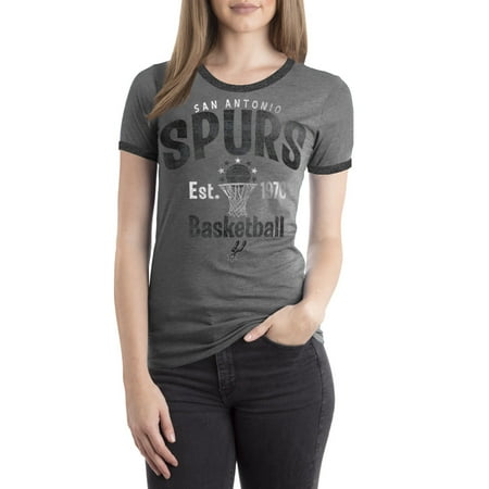 San Antonio Spurs Women's NBA Short Sleeve Biblend Crew Neck