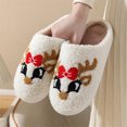 thumbnail image 3 of Zapatillas populares de algodón para mujer, pantuflas de algodón cálidas de felpa para invierno, Navidad y Halloween, para interior y hogar, 3 of 5