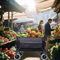 thumbnail image 5 of Garden Carts with Multi-Functional Push-Pull Folding Design, Rotating Handle & 9x4 Beach Tires, 5 of 27