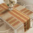 thumbnail image 2 of Ambesonne Orient Table Runner & Placemats, Middle East Swirl Motif, Placemat 4 pcs + Runner 14"x90", Ruby Pale Coffee Cream, 2 of 2