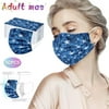 YZHM 50PC Adult Disposable Face Masks Fashion Print Disposable Protection Three Layer Breathable Face Mask