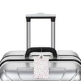 thumbnail image 5 of Disketp 4 Pcs Luggage Tag For Suitcase,Breast Cancer Awareness Leather Baggage Tag With Stainless Steel Loop Privacy Cover For Women Men Girls, 5 of 5