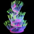 thumbnail image 2 of Planta de adorno para acuario NikouMX Anémona de mar de coral artificial color verde, 2 of 8