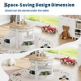 thumbnail image 5 of Garvee Versatile Kids Table and 4 Chairs Set – Wooden Round Multi-Activity Desk with Storage, Includes 4 Fabric Drawers, Nesting Design for Toddlers’ Play, Art, Craft, and Reading – White and Yellow, 5 of 7