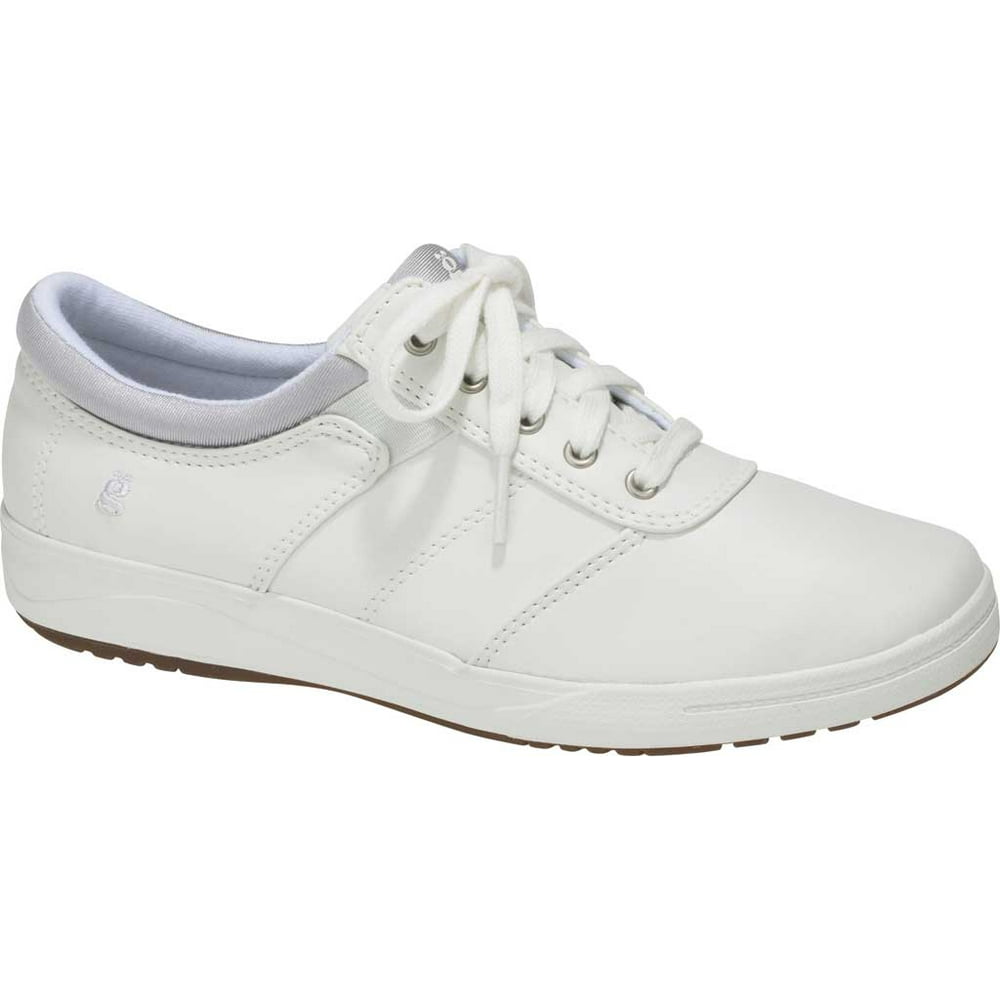 Women's Stretch Plus Lace II Sneaker White Smooth PU 6.5 N