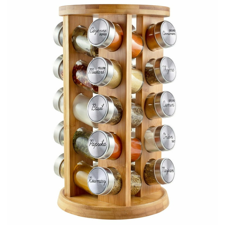 Buy Wholesale China High Quality 4-tier Bamboo Spice Rack With 20 Pack 7oz Spice  Jars And Labels, Countertop Seasoning Organizer Set Drawer Spice & 4-tier  Bamboo Spice Rack With 20 Pack at