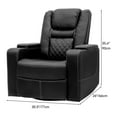 Dextrus Adult Reclining Chair with Swivel, Flip Armrests, and Cup