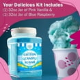 thumbnail image 5 of Cotton Candy Floss Sugar Package of 2ct-(Pink Vanilla and Blue Raspberry)-2lb Each Flavor- (2ct-2lb Jars), 5 of 5