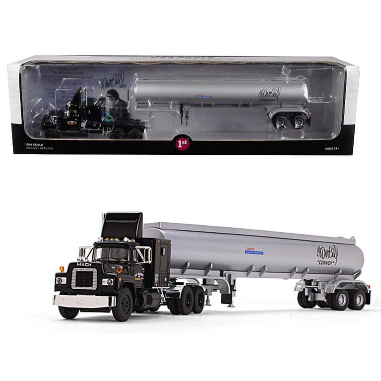 Mack R Model w/ Black Sleeper Cab & 42' Fuel Tanker Trailer 