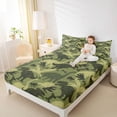 thumbnail image 4 of Manfei Cute Wildlife Dinosaur 3pcs Twin Sheet Sets for Teens Kids Children,Kawaii Animal Dino Twin Fitted Sheet,Retro Vintage Breathable Flat Sheet,Breathable Home Decor, 4 of 7