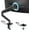 Black, variant on ARES WING Heavy Duty Single Monitor Arm - Fully Adjustable Monitor Mount for 17"-40" Ultrawide Screens up to 26.4 lbs with Clamp/Grommet Desk Mount, 75/100 Vesa Mount, Black