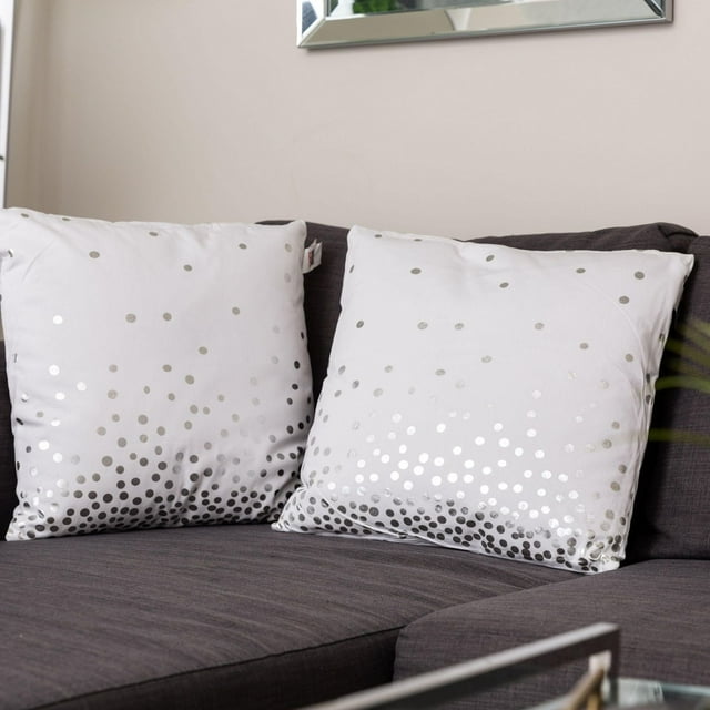 Fabstyles Holiday Lights Cotton Cushions Removable Cover Poly Filled Decorative Pillows