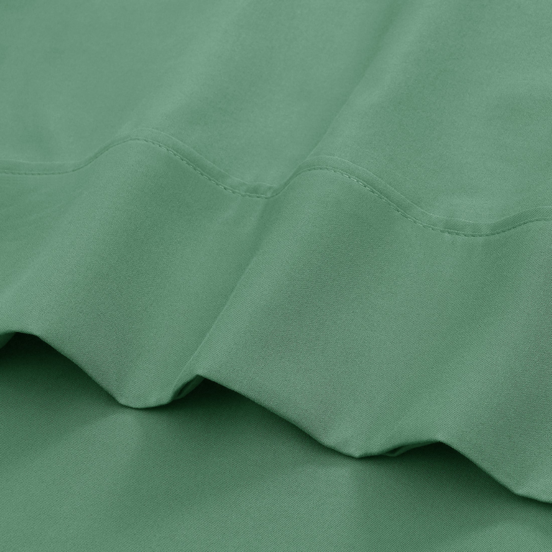 Mainstays Super Soft Brushed Microfiber Bed Sheet Set, Green Sage, Queen, 4 Piece