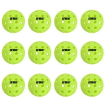 GSE Games & Sports Expert 12-Pack Outdoor Pickleball Balls Set. Standard 40 Holes Pickleball Ball Meet USAPA Standard Fluorescent Green