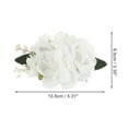 thumbnail image 2 of Unique Bargains 1 Pc Women's Reusable Simulated Flowers Hair Clip Comb for Parties White Polyester Fabric Iron, 2 of 4