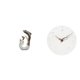 thumbnail image 1 of Estatua moderna abstracta de delfín de cerámica y reloj de pared silencioso para decoración de oficina, sala de estar, mesa de centro, cocina o estudi, 1 of 8