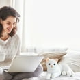 thumbnail image 4 of HCBY Cute Soft Plush Cat Pillow, Simulation Stuffed Animal Toy for Couch Bolster & Bed Cushion Home Decor, Cute Gift for Birthday Valentine's Day(White,11.8inch), 4 of 6