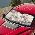 thumbnail image 5 of Xixirimido Car Windshield Sun Shade Universal Fit for SUV Truck Sedan Auto Front Window Sunshade Sun Visor Block UV Rays Keep Cool Car Accessories, Dragonfly Boho Floral, 5 of 8