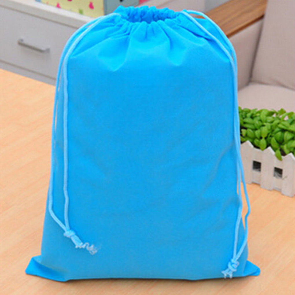 Portable Shoes Bag Travel Storage Pouch Drawstring Dust Bag Wash Non-woven Cloth 