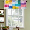 thumbnail image 3 of Colorful Abstract Art Curtain Valances for Windows, Kitchen Valance Window Treatments Panel 2 Pack, Geometric Modern Oil Painting Rod Pocket Short Curtains for Bathroom Bedroom 42 x 18 Inch, 3 of 8