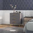 thumbnail image 2 of HOMCOM Bedroom Chest of Drawers, 3-Drawer Dresser with Aluminium Legs, 2 of 10