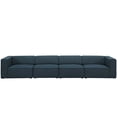 thumbnail image 4 of Modway Mingle 4 Piece Upholstered Fabric Sectional Sofa Set in Blue, 4 of 4