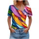 thumbnail image 1 of Top de Verano de las Mujeres, Cuello en V Moda Casual de Manga Corta Blusa, Primavera Y Verano Ligero Top, 1 of 9