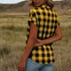 thumbnail image 4 of Blusas para las Mujeres Casual Verano Botón Sólido Cuello en V Suelto Camiseta Blusa Tela Suave Transpirable para la Oficina Casual Uso Diario Camisa de Denim Vestido Mujeres, 4 of 8