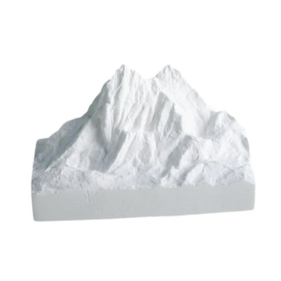 YWMJZEU Tabletop Ornament Snow Mountain Statue Realistic Decorative Figurine for Hallway Style B
