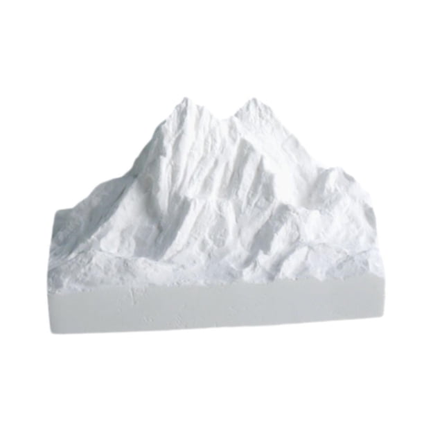 Estatua de montaña nevada de yeso, adorno de mesa para estantería o escritorio. Estilo B