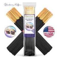 Blueberry Muffin Incense Sticks 7" Bulk - 1 Bundle 85 to 100 Sticks - Smooth and Clean Long Burn Time, 30 to 45 Minutes.