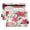 Red Flowers and Leaves, variant on 2 Pack Flip Folders with Clear PVC Window Binder Pouches 3-Ring Binder Organizer for Office & Home Red Flowers and Leaves