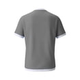 thumbnail image 5 of NinXxx Men's Summer Knit Pocket Breathable Casual Blend Comfort Tee Light Gray XXXL, 5 of 6