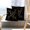 thumbnail image 6 of LALILO Throw Pillow Covers Gold Floral Ornament Baroque Golden Cushion Cover 18" x 18", 2 Pack, 6 of 6