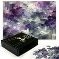 thumbnail image 2 of Ambesonne Purple Jigsaw Puzzle, Abstract Crystal Cave Art, Heirloom-Quality Fun Activity for Family Durable Cardboard, 1000 pcs, Violet Pale Grey Dimgray, 2 of 5