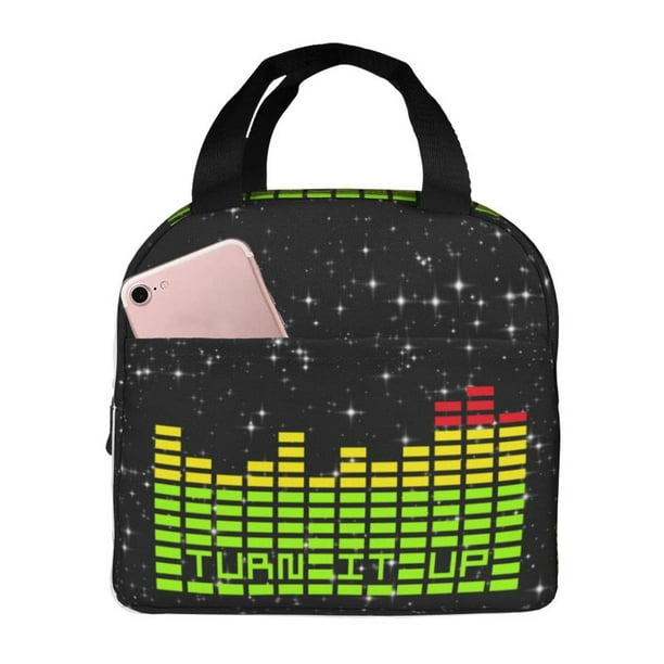 Festival Rave Music Concert Party Lunch Bag for Men Women Insulated Lunch Box Cute Lunch Tote