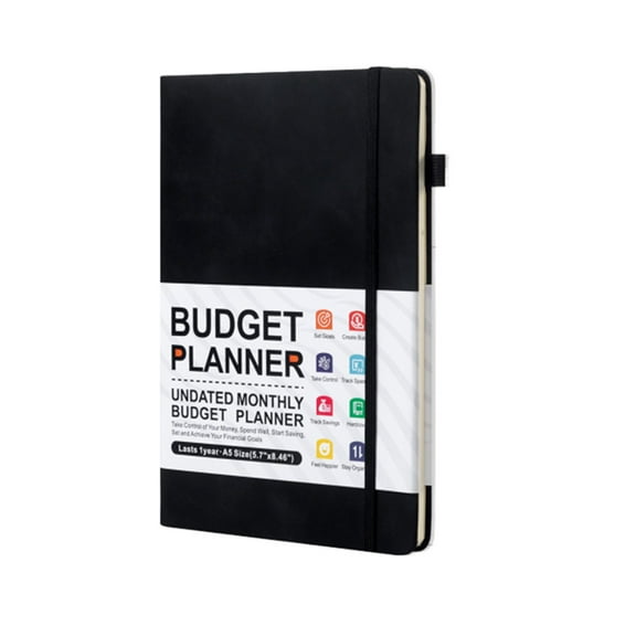 EclipseJewels Appointment Book 2024-2025, Daily Weekly Monthly Planner with Hourly Schedule, A5 Soft Cover Academic Planner, Budget Planner & Cash Expense Tracker Notebook,Black