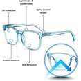 thumbnail image 4 of Readerest Blue Light Blocking Reading Glasses Light Blue 350 Magnification, 4 of 6