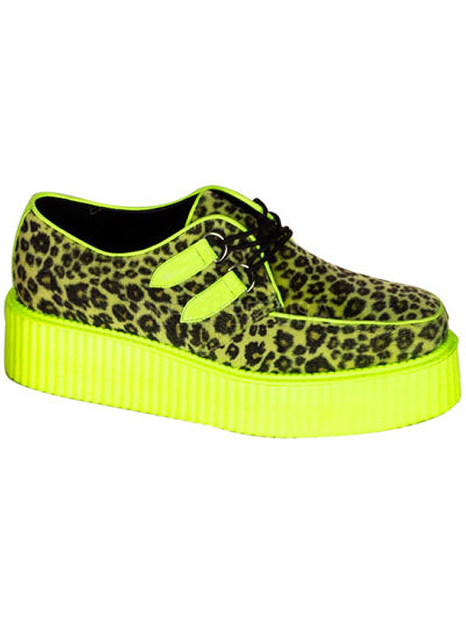 SummitFashions 2 Inch Mens Platform Shoe Zebra Cheetah Veggie Creeper