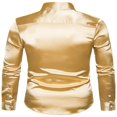 thumbnail image 3 of Stylish Men‘s Solid Color Business Shirts with Turn-Down Collar for Office, 3 of 9