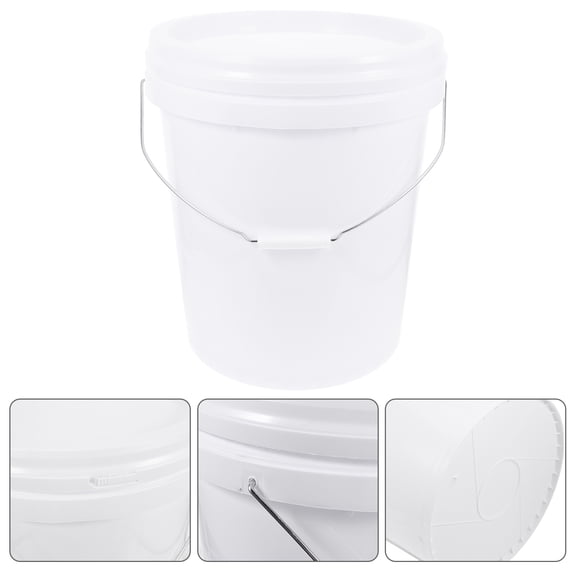 OATIPHO Empty Utility Bucket White Plastic for Households 1Set