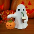 thumbnail image 5 of Handmade Ghost Coffee Pumpkin Night Light Halloween Cute LED Spooky Ghost Statue Lamp Decorations Holiday Resin Mini Gothic Light Up Desktop Ornaments for Halloween Festive Home Accents, 5 of 6
