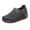 Dark Gray, variant on Trendy Thick-soled Rocking Shoes Women's Single Shoes Comfortable Mother Shoes Casual Leather Shoes
