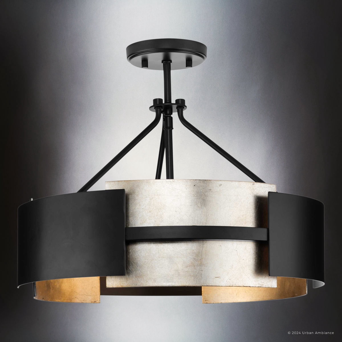 Luxury Cosmopolitan Ceiling Light, Matte Black, UHP4701